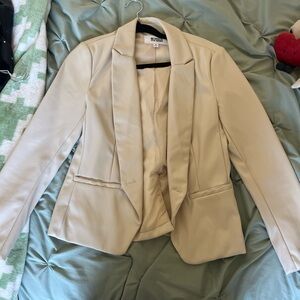 cream blazer with buttons